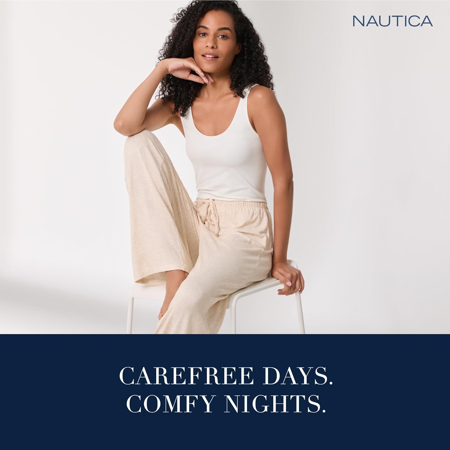 Nautica Womens Sleepwear & Loungewear - Sweater Knit Wide Leg Lounge Pajama Pants - Lightweight, Soft & Cozy PJs for Women - Image 4