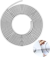 Vista 11 de Protectores de borde de puerta de automóvil, forma de U, moldura de cromo plateado, universal, tira decorativa de protección para puertas