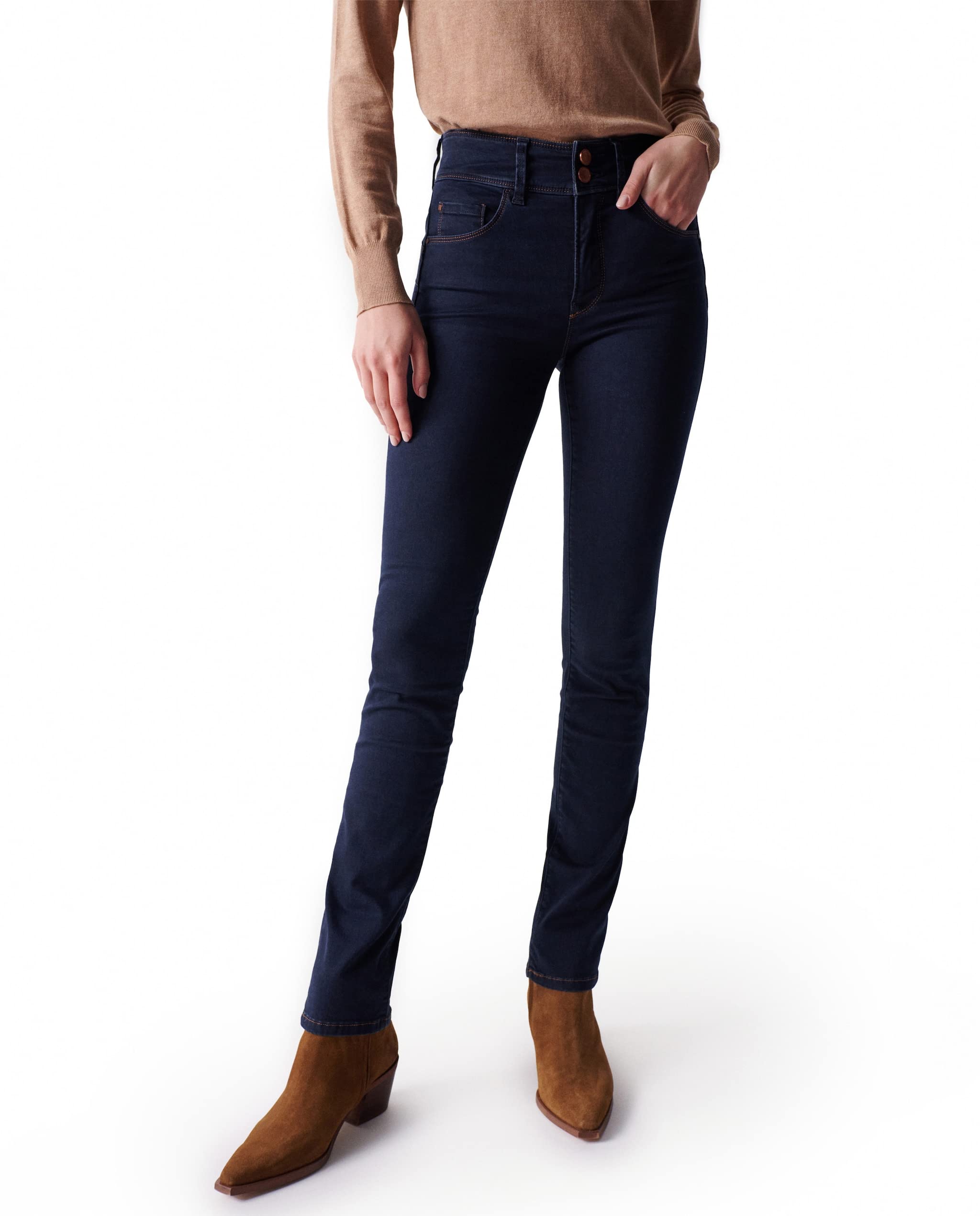 Salsa Women's Blue Secret Push In Slim Jeans In Denim
