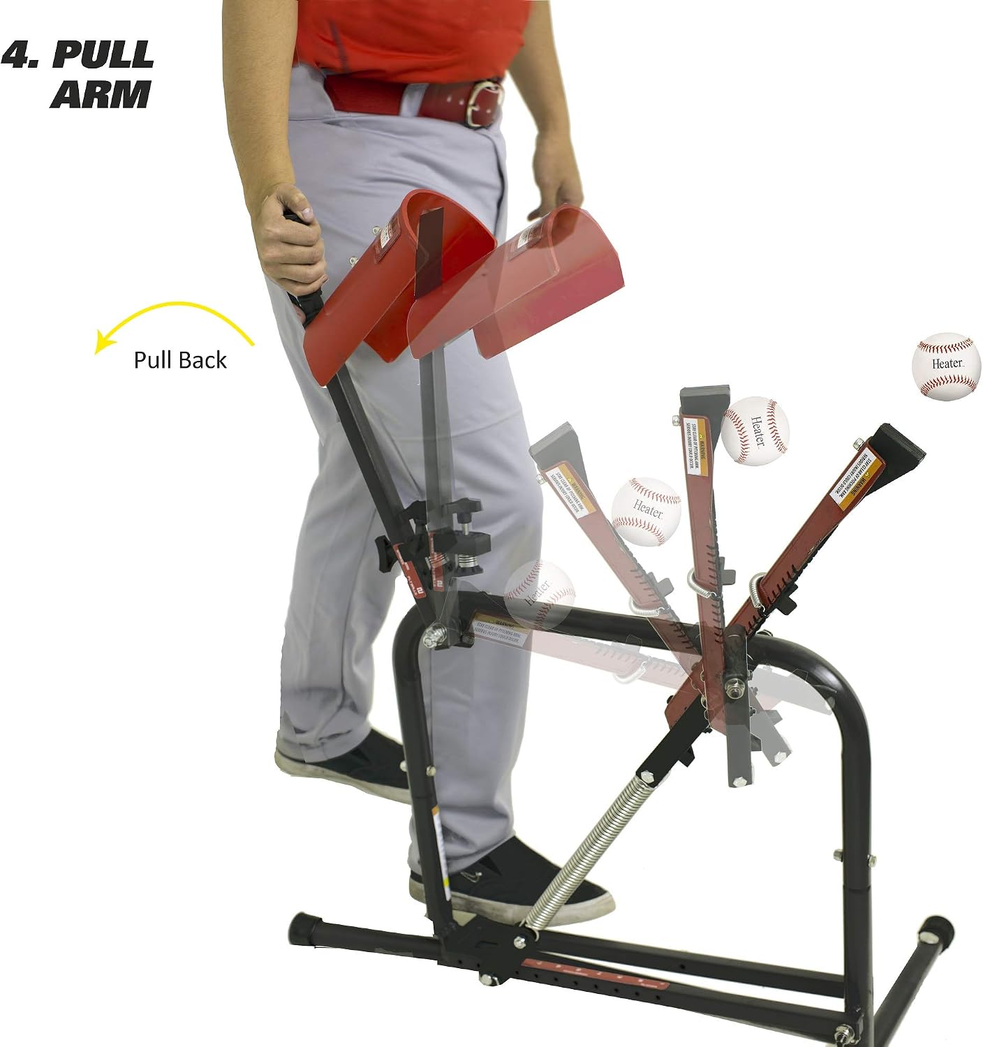 Heater Sports Perfect Pitch 50 MPH Portable Baseball & Softball Pitching Machine (#PP149) - Durable, Lightweight, & Accurate Training Tool for Kids, Teens, & Adults | for Fielding & Hitting Practice