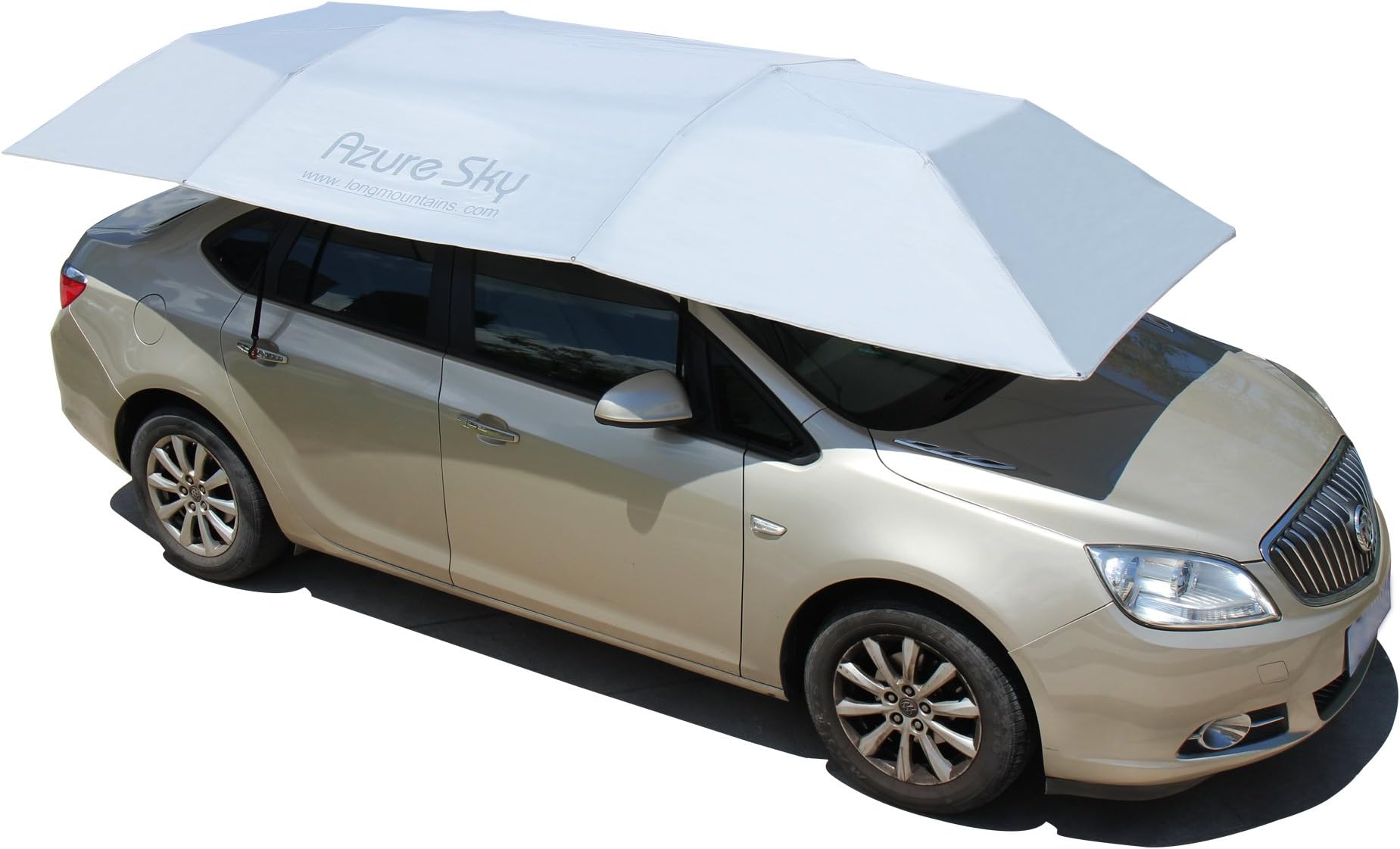 ASY-F Universal Car Tent Movable Carport Folded Portable Automobile Protection Car Umbrella Sunproof Car Canopy Cover with Remote Control - Silver