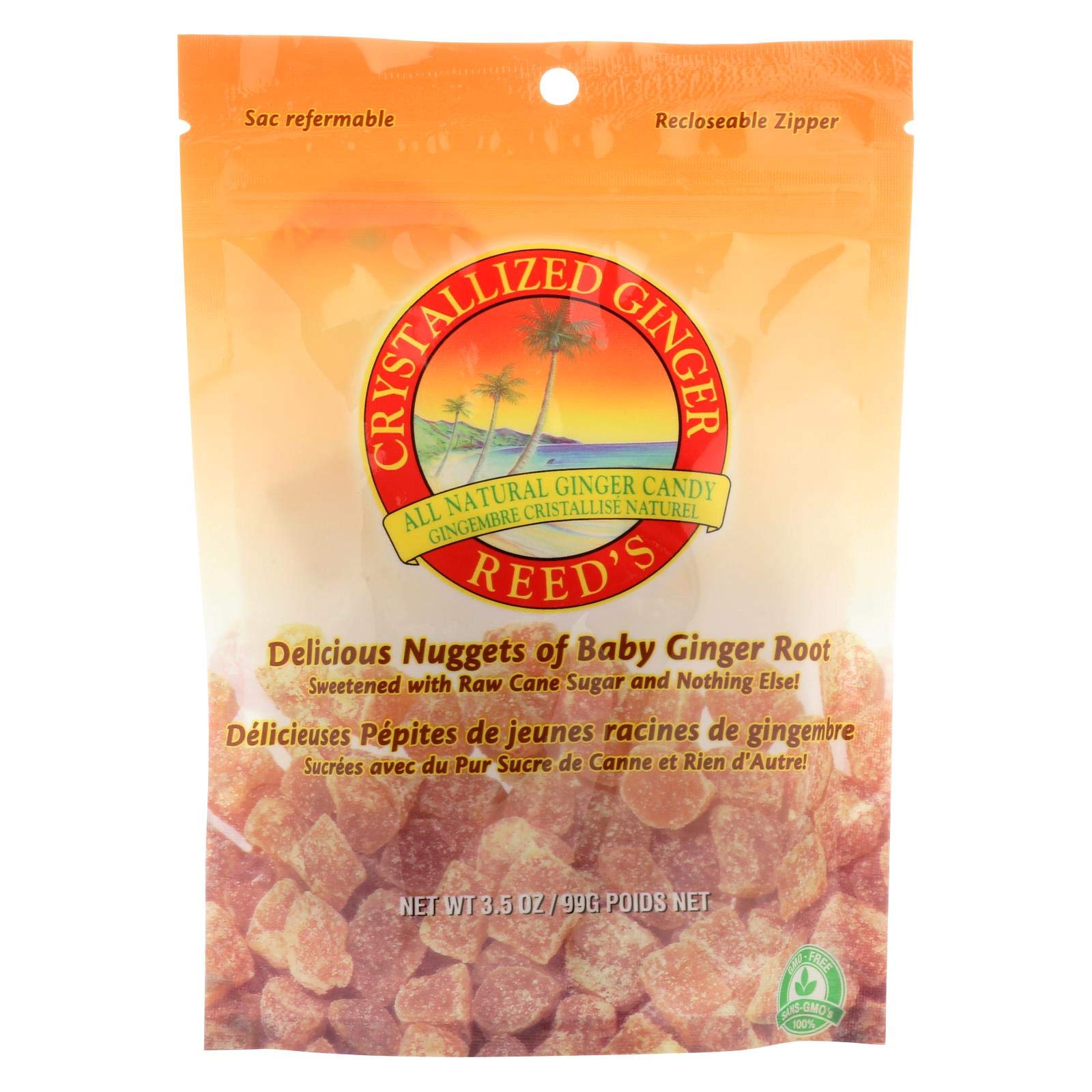 Reeds Ginger Beer 25740 Reeds Crystallized Ginger - 12x3.5 Oz