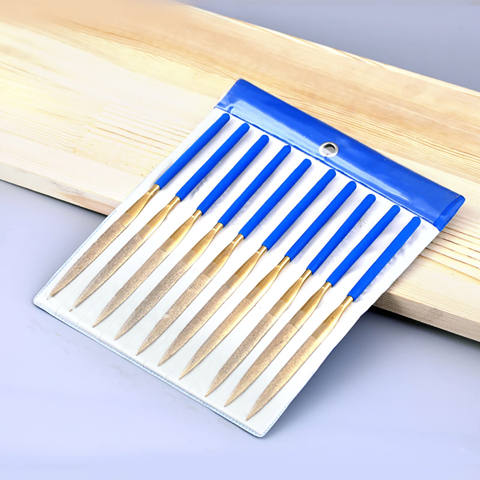 Handwerkzeug-Sets, Mini-Diamantfeilen-Set, 10-teiliges Mini-Modellierfeilen-Metallfeilen-Set for Metall, Kunststoff, Glas, Holz, Schmuck