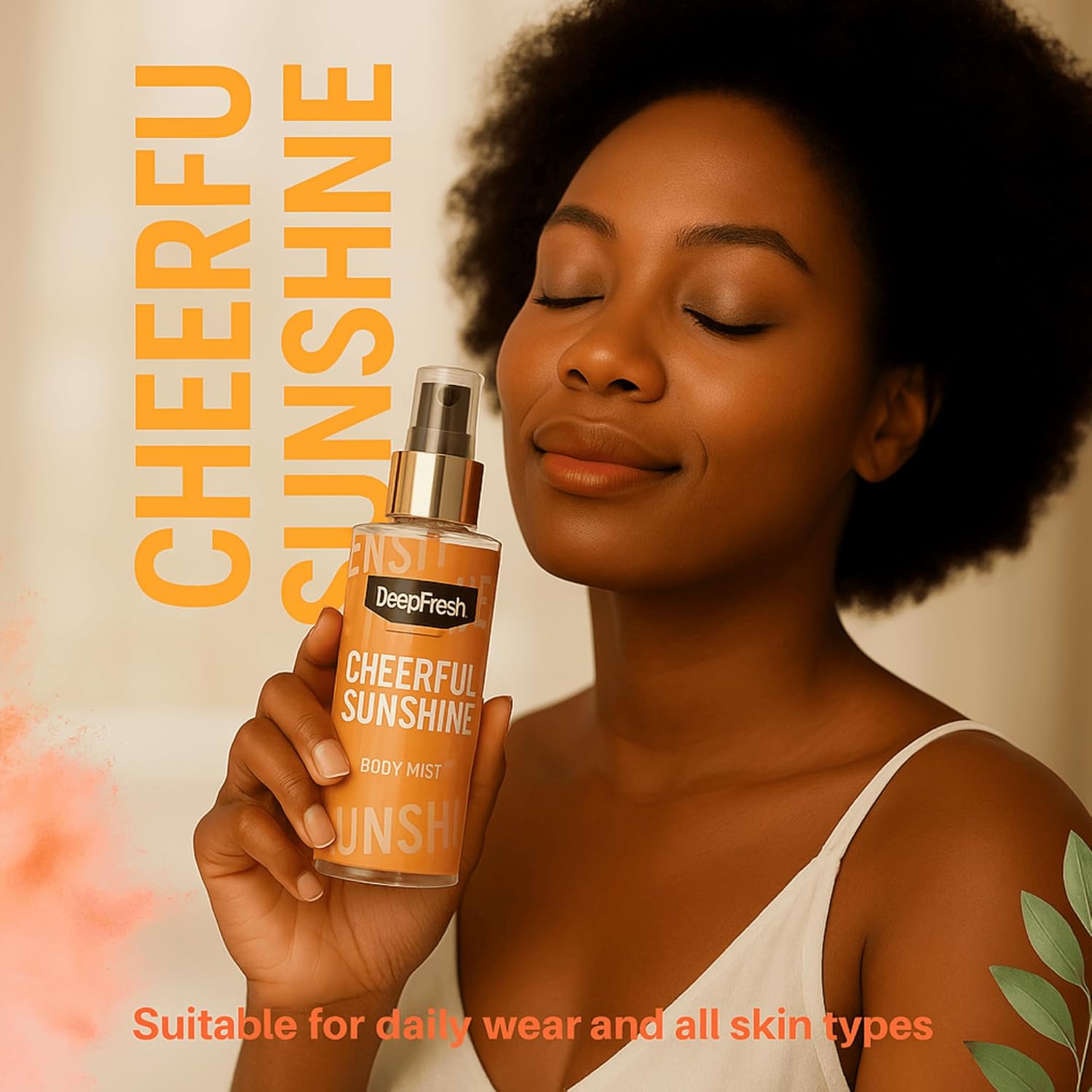 DeepFresh Body Mist Cheerful Sunshine - Pack of 2 (5.7 Oz each) – Long-Lasting Perfume Spray with Jasmine & Sandalwood