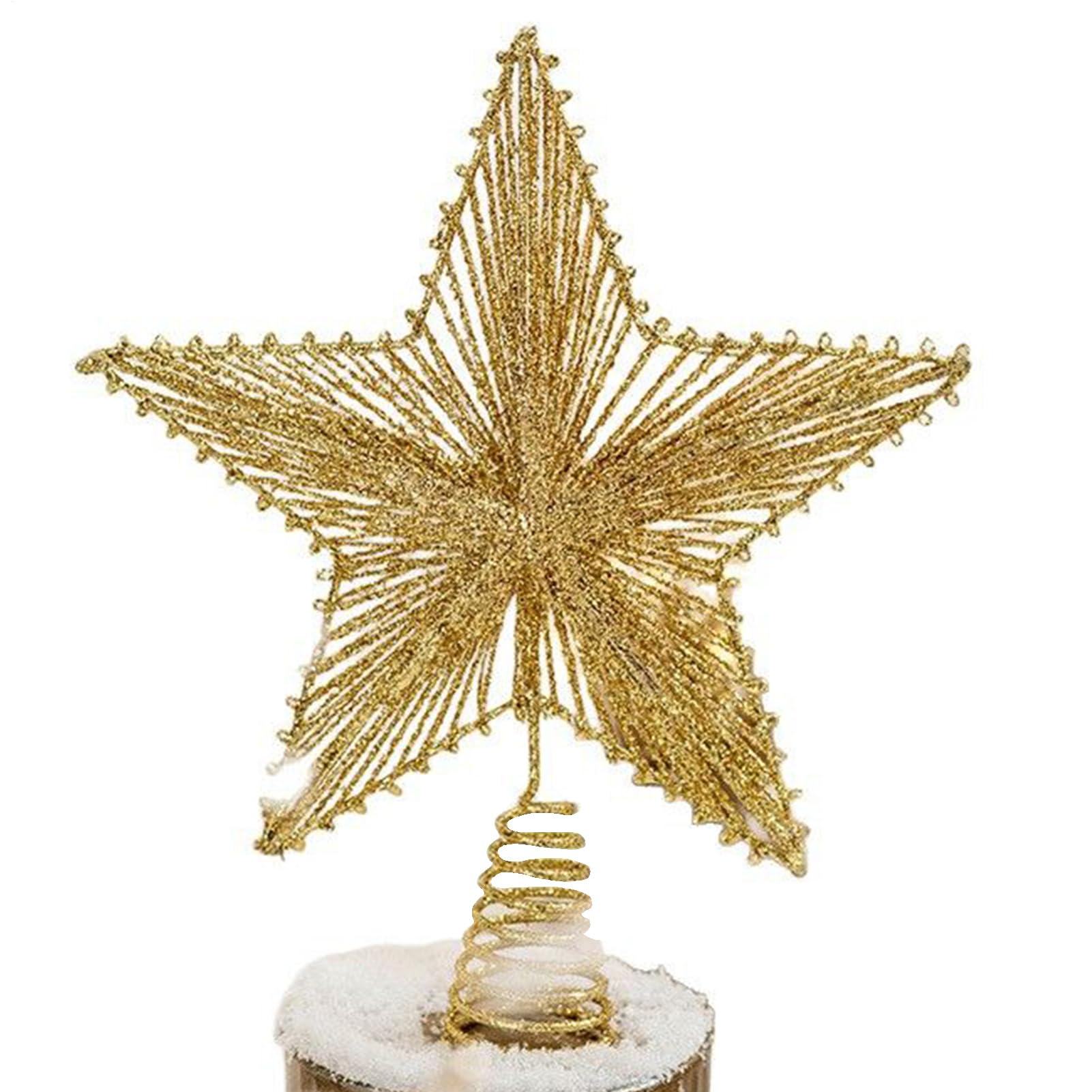 Estrella para árbol de Navidad de diseño vintage y adornos brillantes para mesa