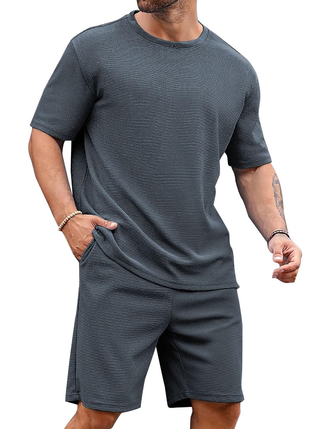 Men's T-Shirt and Shorts Set | Top & Shorts Night Suits Set | Night Wear for Men