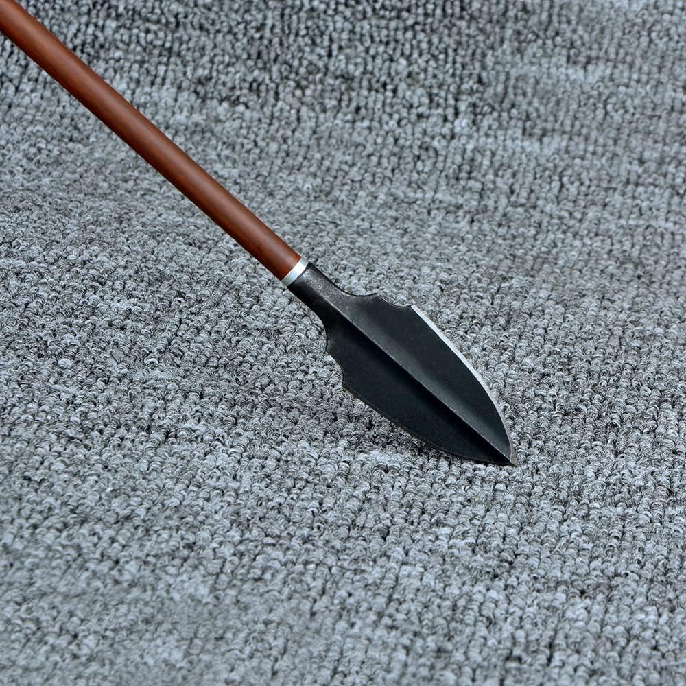 6/12 punte di freccia Broadheads nere punte di freccia da caccia tradizionali per arco e balestra (6 pezzi, stile 3)