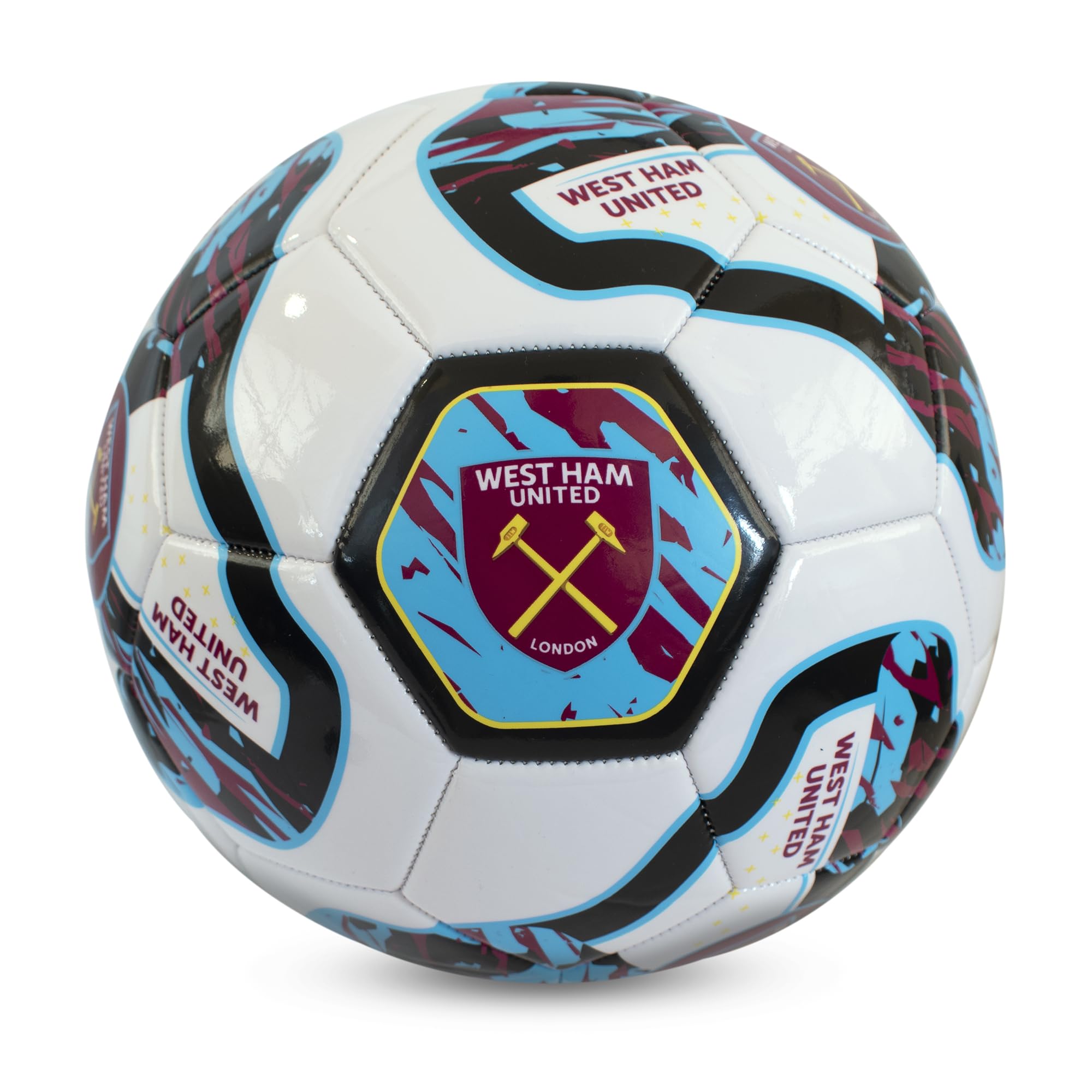 West Ham United Size 5 Tracer Football - Team Merchandise