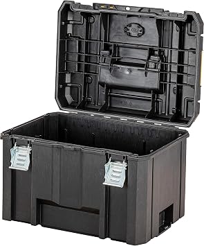 DEWALT TSTAK Tiefe Werkzeugbox VI DWST83346-1 (44l Volumen großvolumige Box kombinierbar mit anderen TSTAK-Boxen sichere Verwahrung von Elektrowerkzeugen und Handwerkzeugen IP54) Multi One size