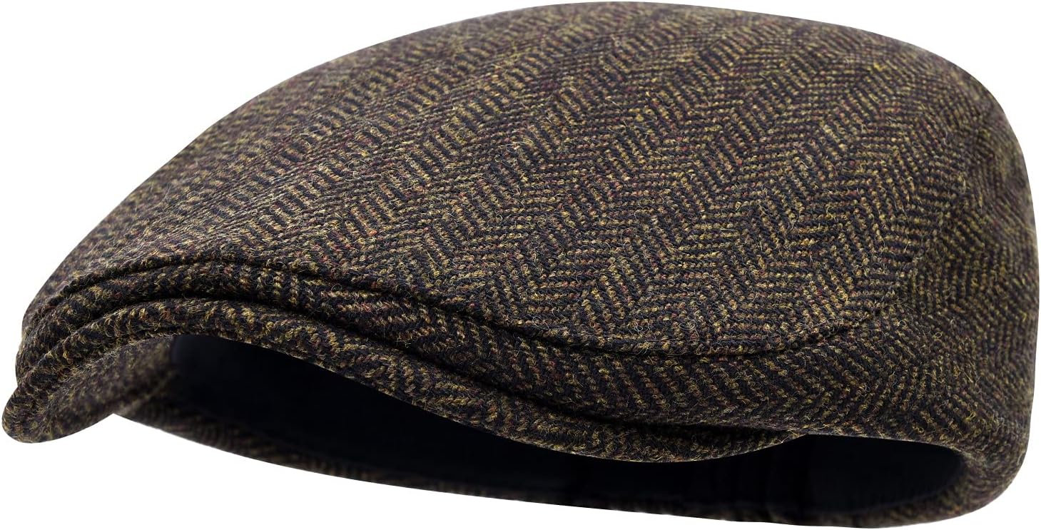 STARANCE Men's Flat Cap Wool Tweed Driving Irish Newsboy Hat - Image 2