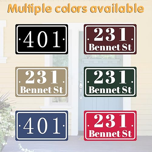 Miniatura 59 de Placa de dirección acrílica personalizada, letrero de dirección horizontal, utilizado para casa, puerta, calle o buzón Hengkuan-2