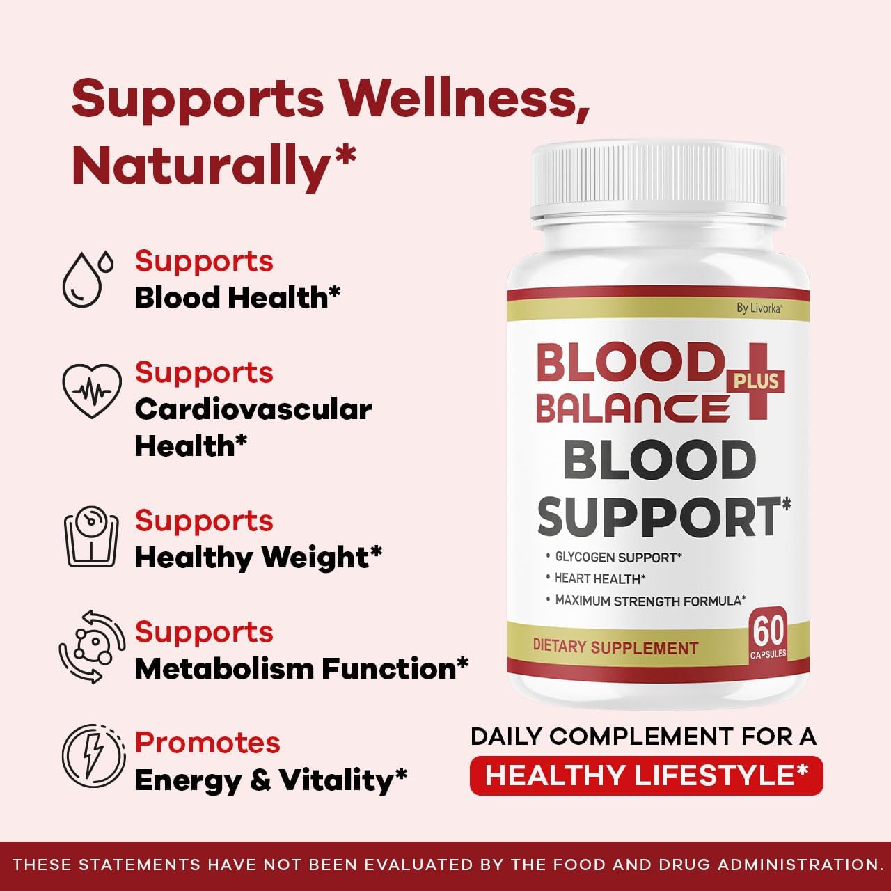 (2 Pack) BloodBalance Plus Capsules - Official BloodBalance Plus Support Supplement Premium Pills All Natural Advanced Formula Multivitamin for Overall Health & Wellness, 120 Capsules for 2 Months - Image 3