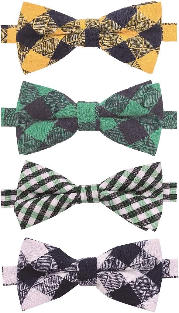 UIUIX Dog Bow Ties, 12 PCS Pet Bowties Cat Collars, Soft and Adjustable Plaid Collars for Small Medium Dogs and Adult Cats Grooming Accessories