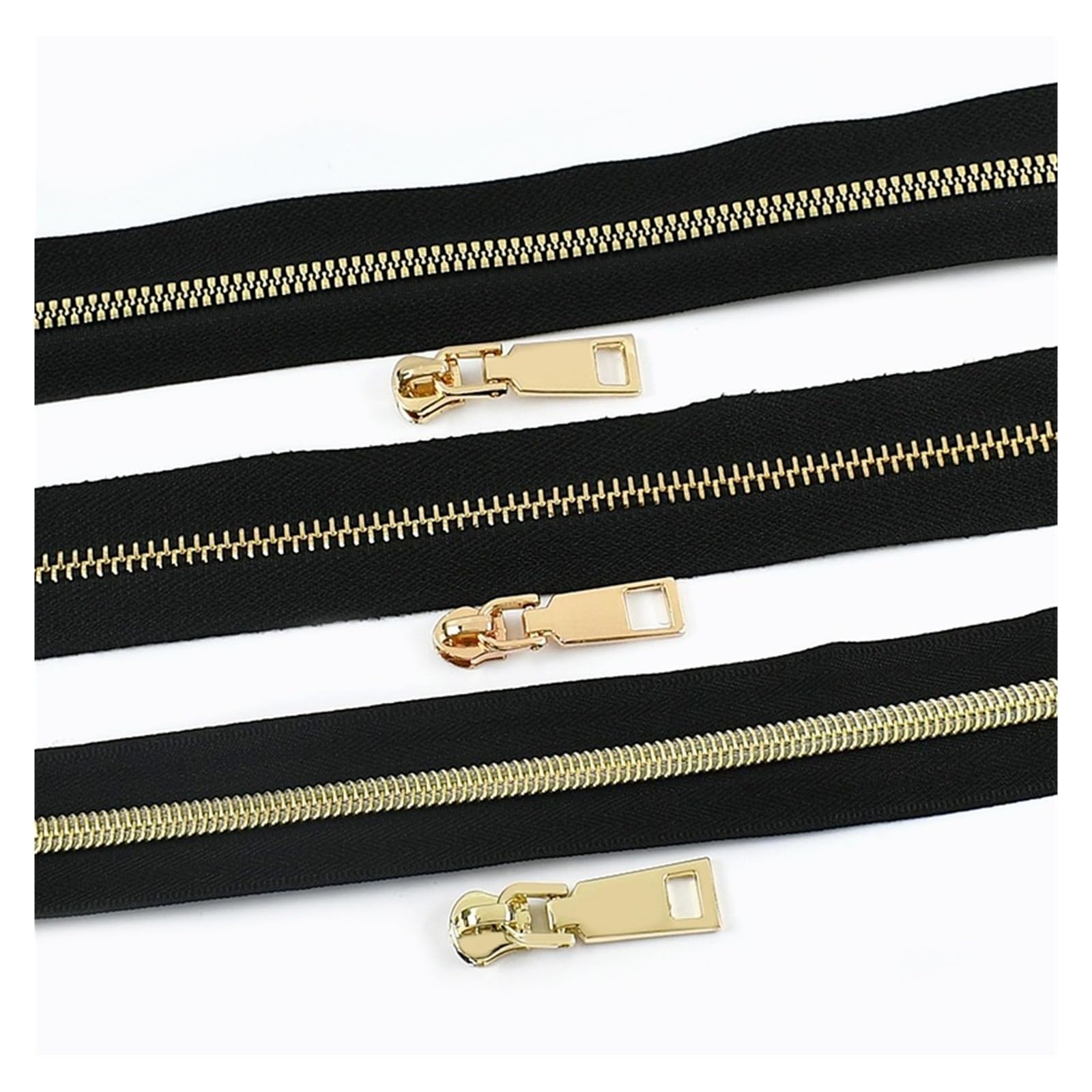 Cremalleras de Metal/Nylon/resina por metro, 2-10M, 5#, bolsa deslizante con cremallera a juego, cremalleras for ropa, accesorios costura fácil reparación(KY377G6-3GunBlack,10Meters10PcsSlider)