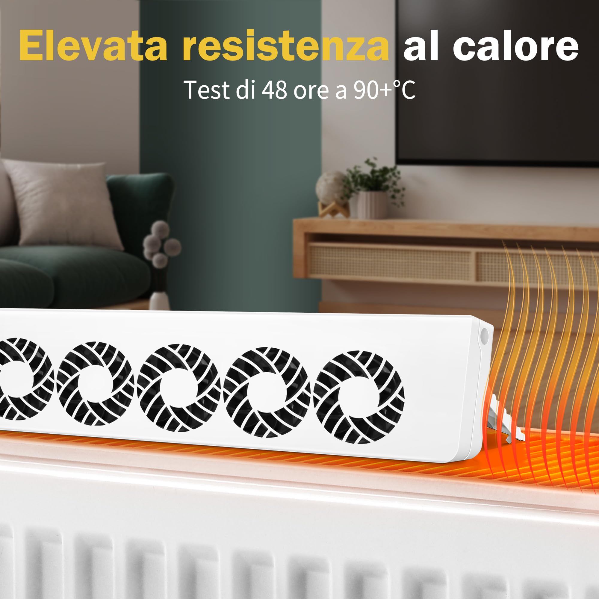Ventole per Termosifoni 2.0 con Controller con Termostati Intelligenti, 10 Ventole per Aumentare l'efficienza del Riscaldamento e Risparmiare Energia con 1 Spina di Alimentazione (Duo Set)