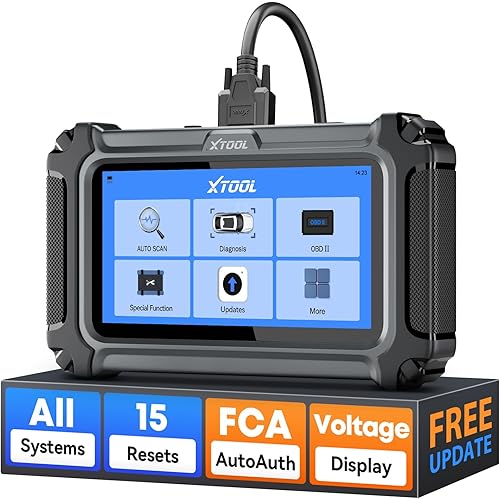 XTOOL D6 OBD2 Scanner Diagnostic Tool with Lifetime Free Updates: 2026 Full System Scan Tool with 15 Resets, Crank Sensor/Throttle Relearn, EPB, Oil Reset, ABS Bleed, FCA & CAN FD, Upgrade of D5S