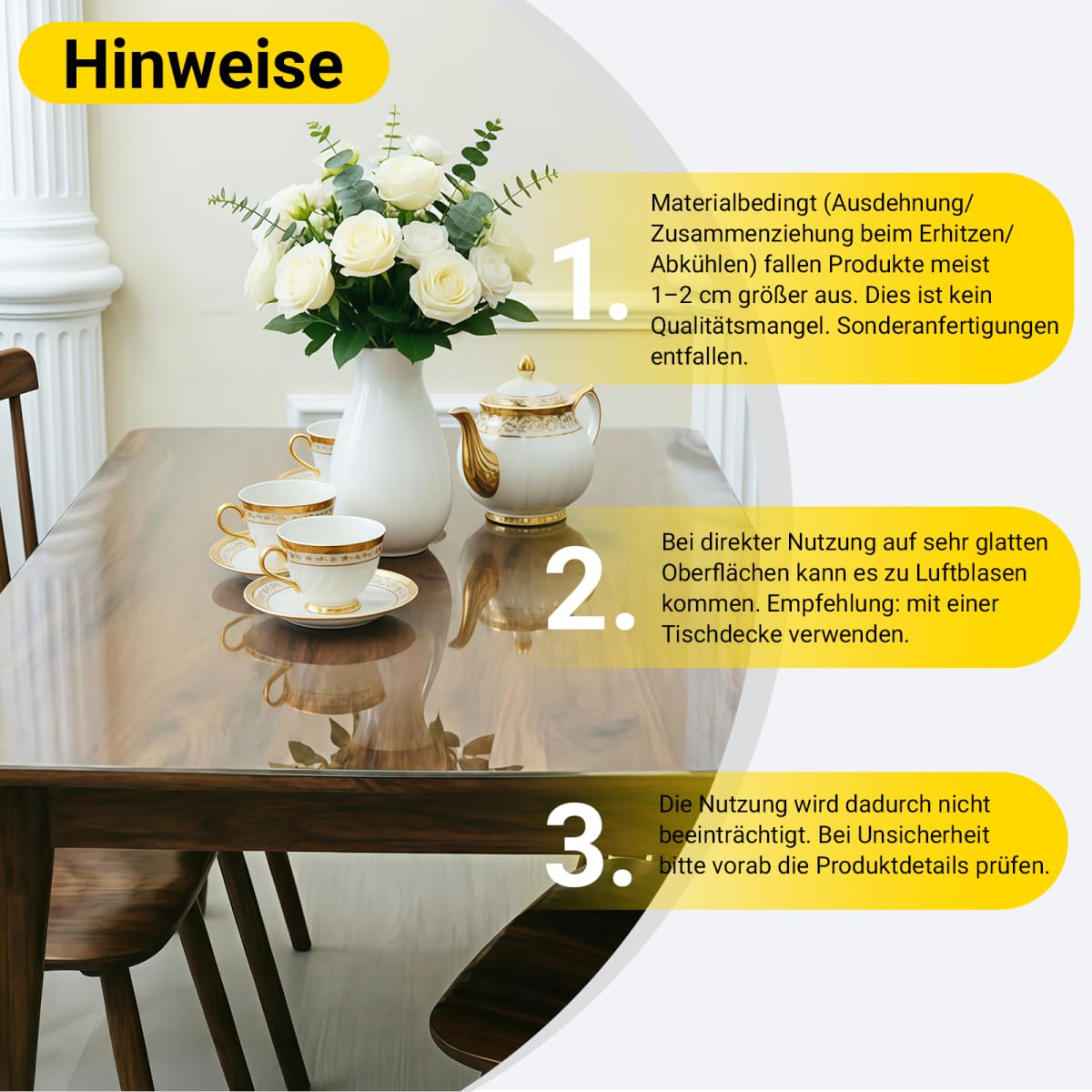 Longing Home Glasklare PVC Tischdecke 2mm 90 x 220 cm | Transparente Tischfolie hitzebeständig, geruchsfrei & kratzfest, wasserdicht & abwaschbar für Esstisch, Wohnzimmer & Outdoor
