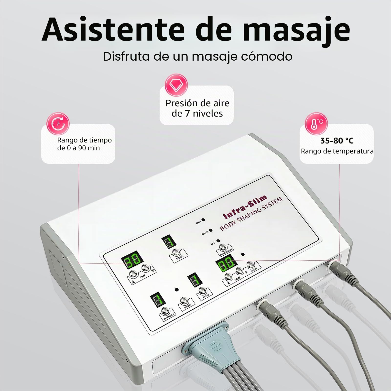 Traje De Masaje Infrarrojo, Presoterapia Completa, Ropa Spa Personal, 400W Alto Rendimiento, Masaje Piernas Brazo Espalda Pies, Casa Oficina Salón, Protección Sobrecalentamiento
