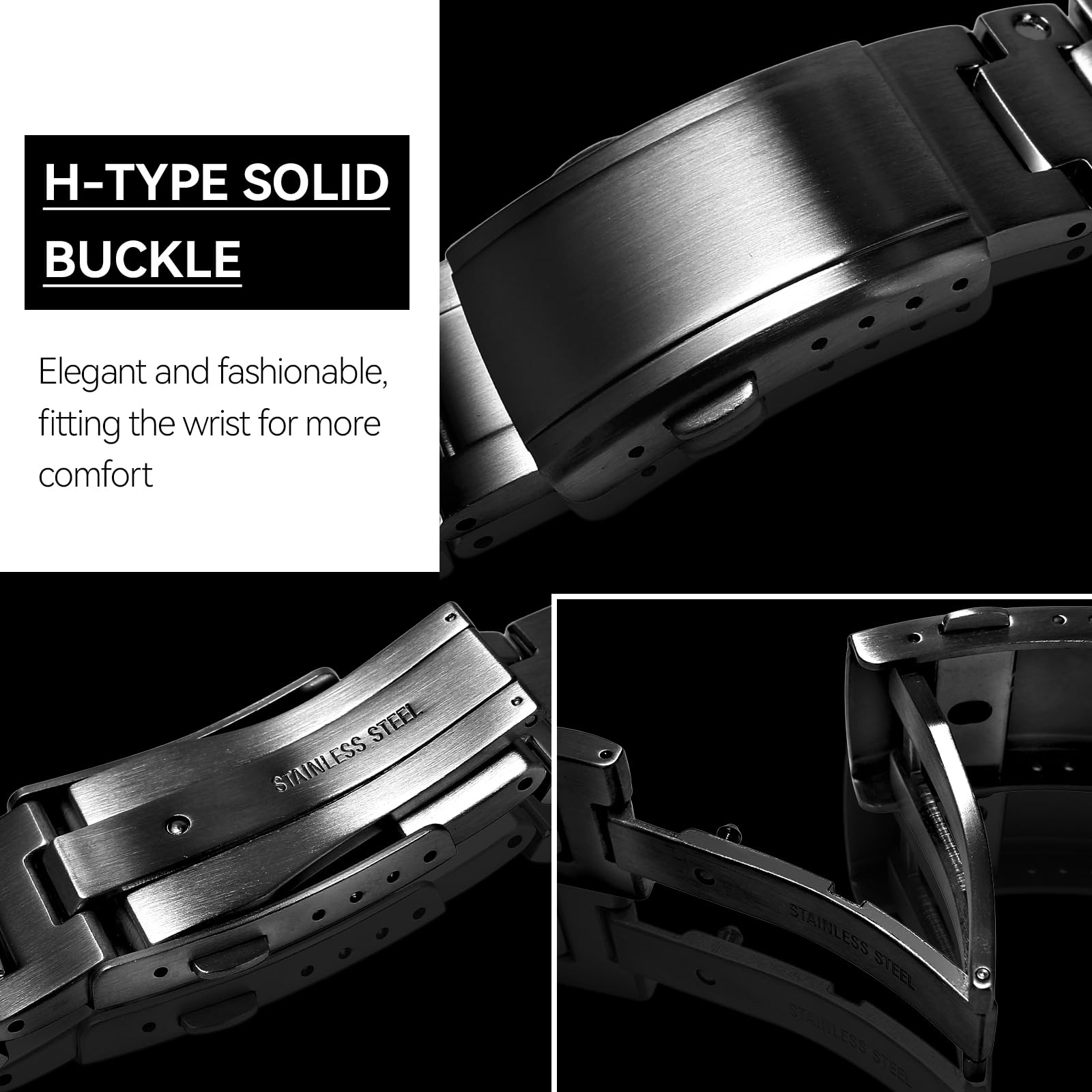 MOD Kit Uhrenarmband und Uhrengehäuse für DW-H5600 für Herren aus Edelstahl 316, Kompatibel mit Casio für G-SHOCK Armbänder und Uhr Hülle aus Metall