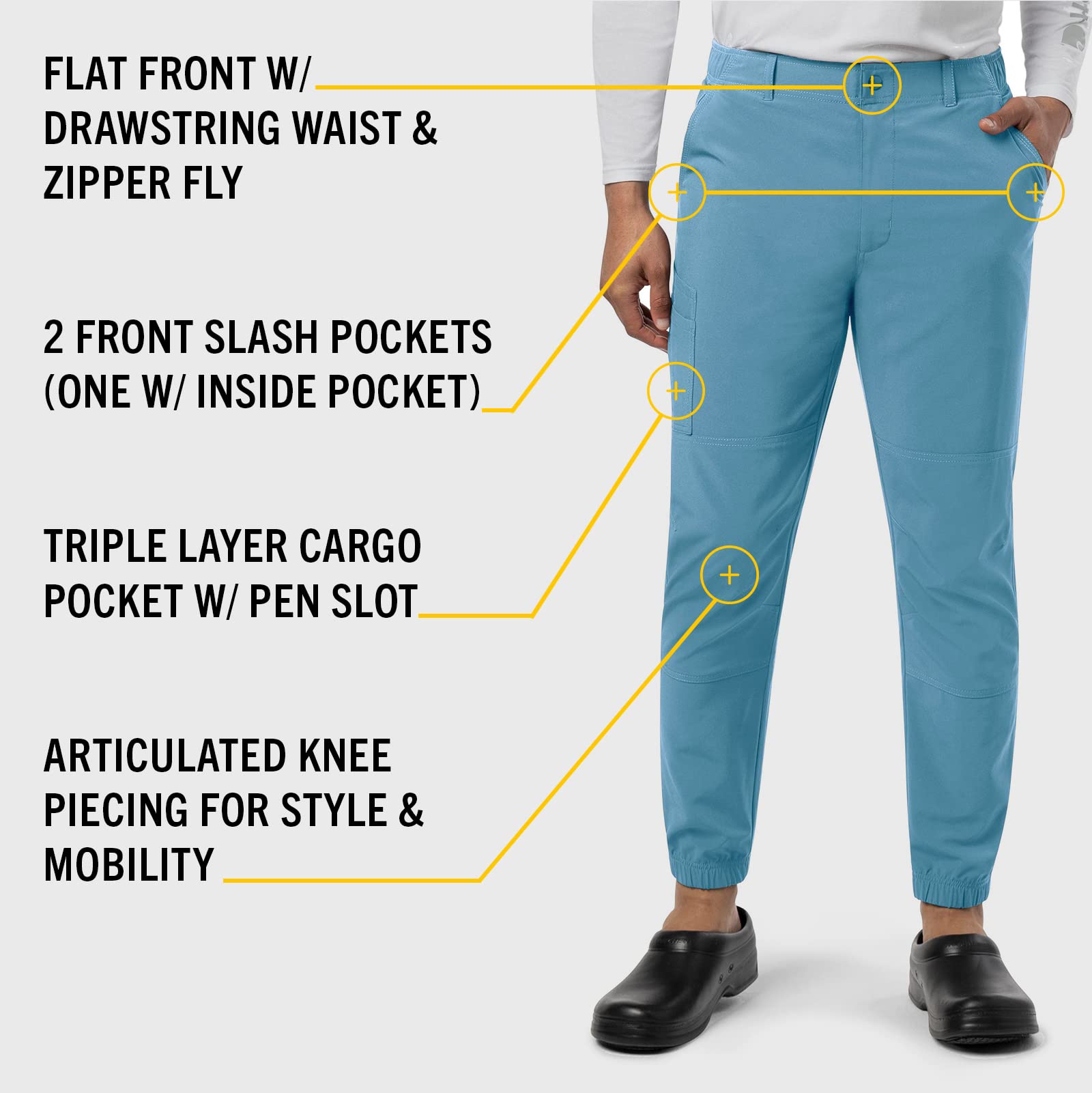 Carhartt Carhartt Męskie spodnie do biegania z mikro-ripstop, cargo - Medyczne spodnie do peelingu Mężczyźni
