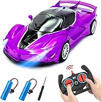 Vista 9 de Autos RC – Auto de control remoto para niños, 2.4GHz Sport Racing Hobby vehículo modelo eléctrico de alta velocidad deriva con faro LED y 2