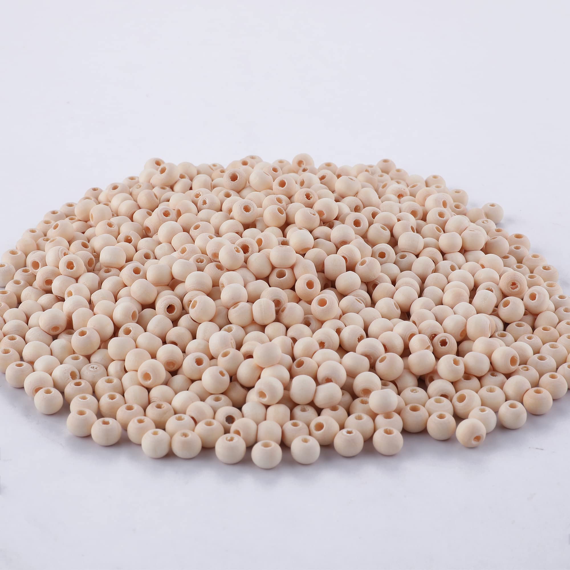 Cuentas De Madera Natural Grandes – 20 Piezas De 40 Mm, Con Enhebrador, Para Manualidades Y Macramé