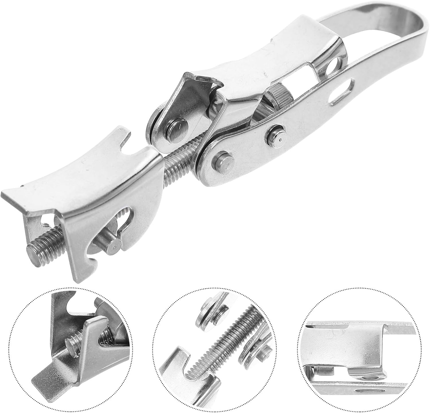 Generic 2pcs Stainless Steel Bucket Hasp Latch Fast Locking Toggle Buckle for Box Hardware Industrial Commercial Use