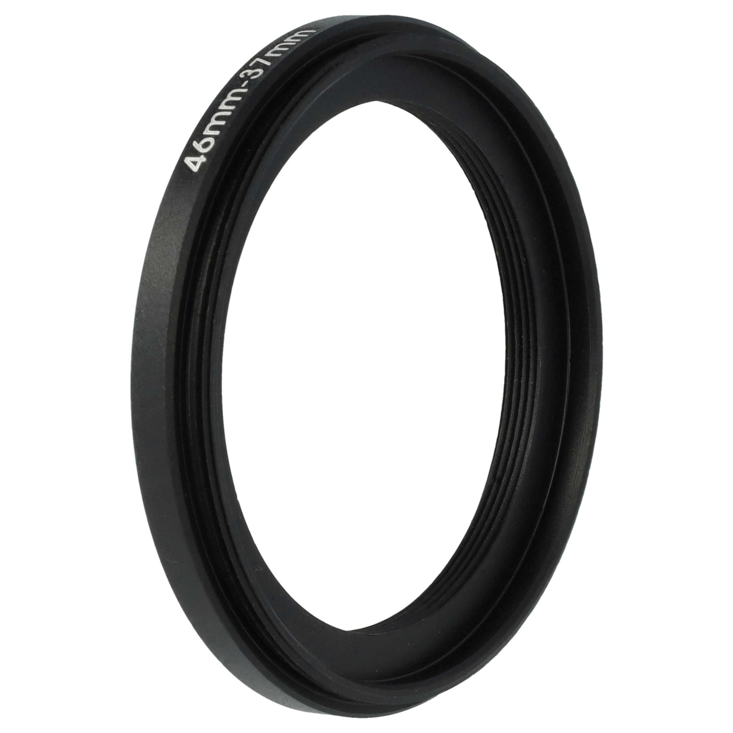 vhbw Bague d'adaptation de Filtre Step-Down de 46 mm vers 37 mm pour Objectif d'appareil Photo - Réducteur, métal Noir