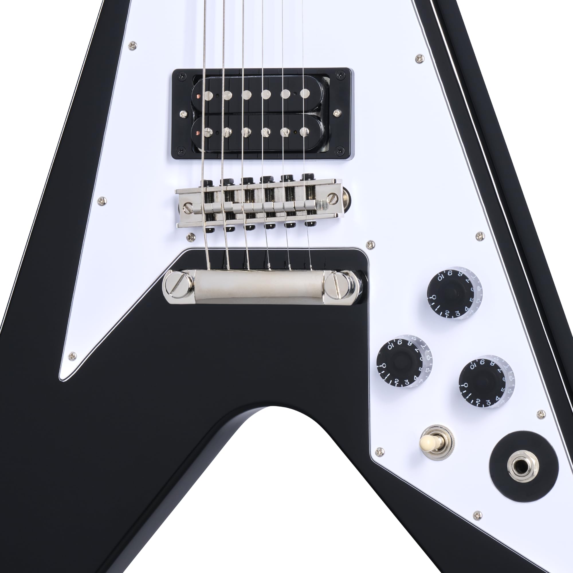Amazon.com: Epiphone Kirk Hammett 1979 Flying V, Ebony with Case