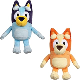 Exclusive Bingo & Bluey Plush Bundle (2-Pack) – Deluxe Soft Fabric with Embroidered Details, Perfect for Storytelling