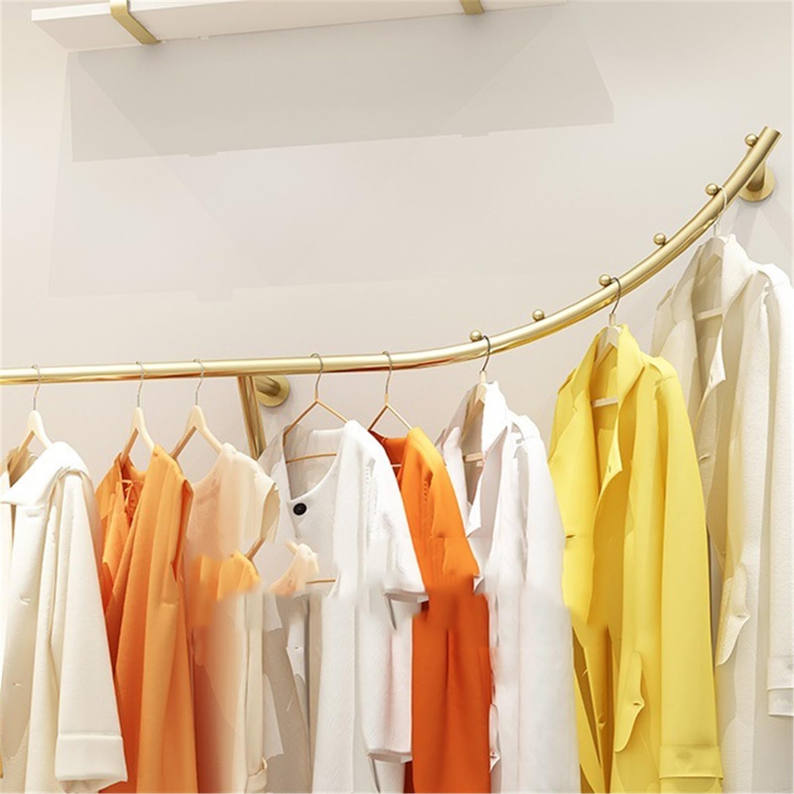 Bekleidungsständer Bekleidungsgeschäft-Präsentationsständer, Wandmontage, Kleiderbügel, Umkleidekabine, Stangenregal, 4-teiliges Set(XL)
