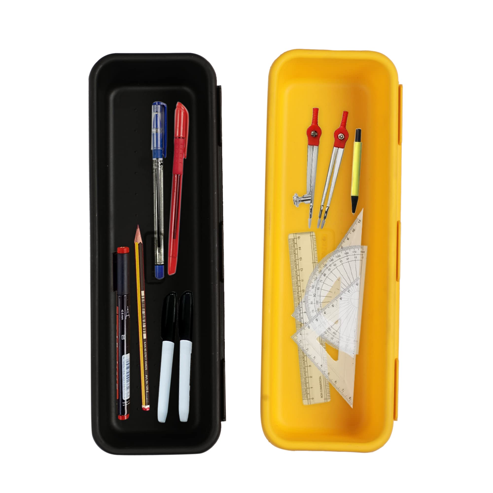 Cutting EDGE Plastic Set of 2 (Black & Yellow) Interlocking Drawer Organizer for Cutlery & Desk Storage Set, Divider or Separator Tray for Household, Kitchen & Office use (B09W31CPXP) Amazon Price History, Amazon Price Tracker