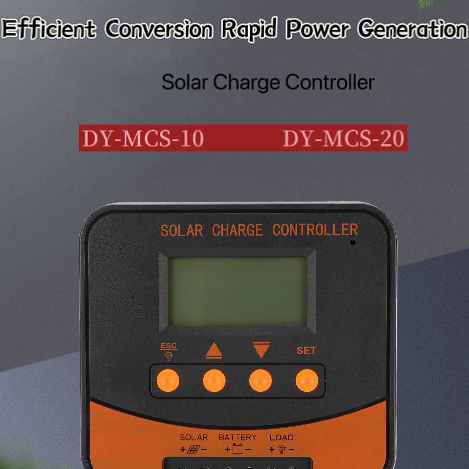 Headerbs Contrôleur de Charge Solaire MPPT 10A 12V 24V, Régulateur de