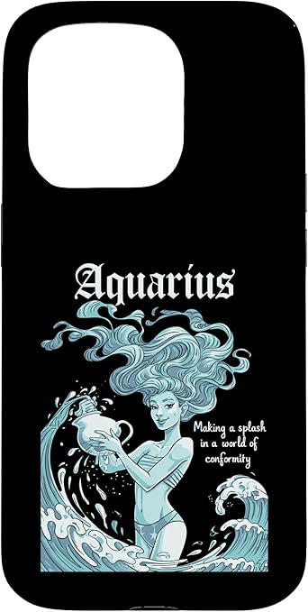 Astronological Sign Horoscope Zodiac Sign Aquarius Case for iPhone 15 Pro