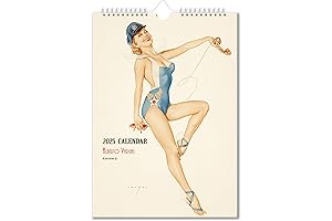 Alberto Vargas Wall Calendar 2025 Edition 2 Pin Up Glam Girl Retro Vintage 8"x12"