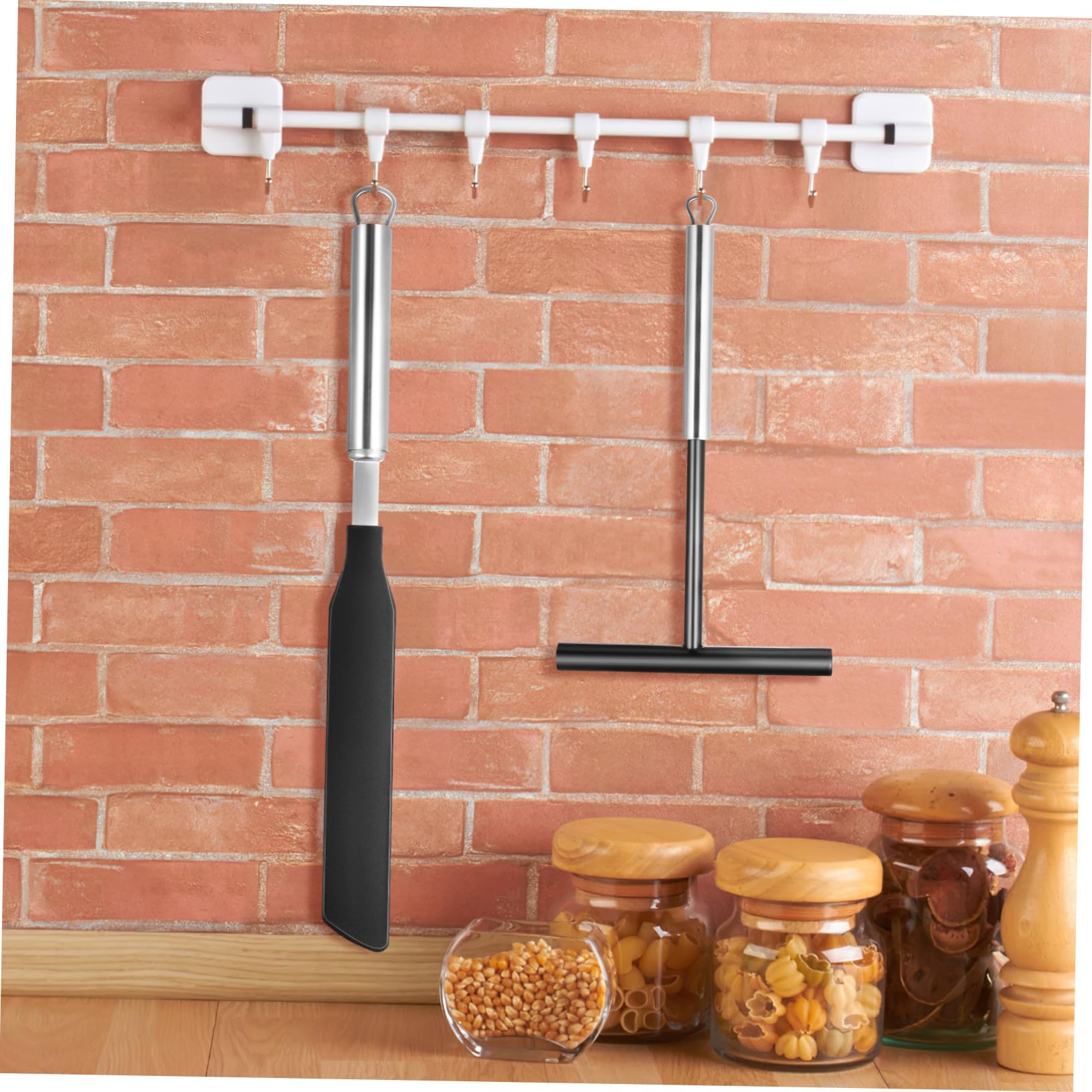TOYANDONA Juego de Espátulas Color Plata Fuerte y Conveniente de Acero Inoxidable y Nylon y Crema 1 Set para Panqueques para Repostería en Cocina y Panadería