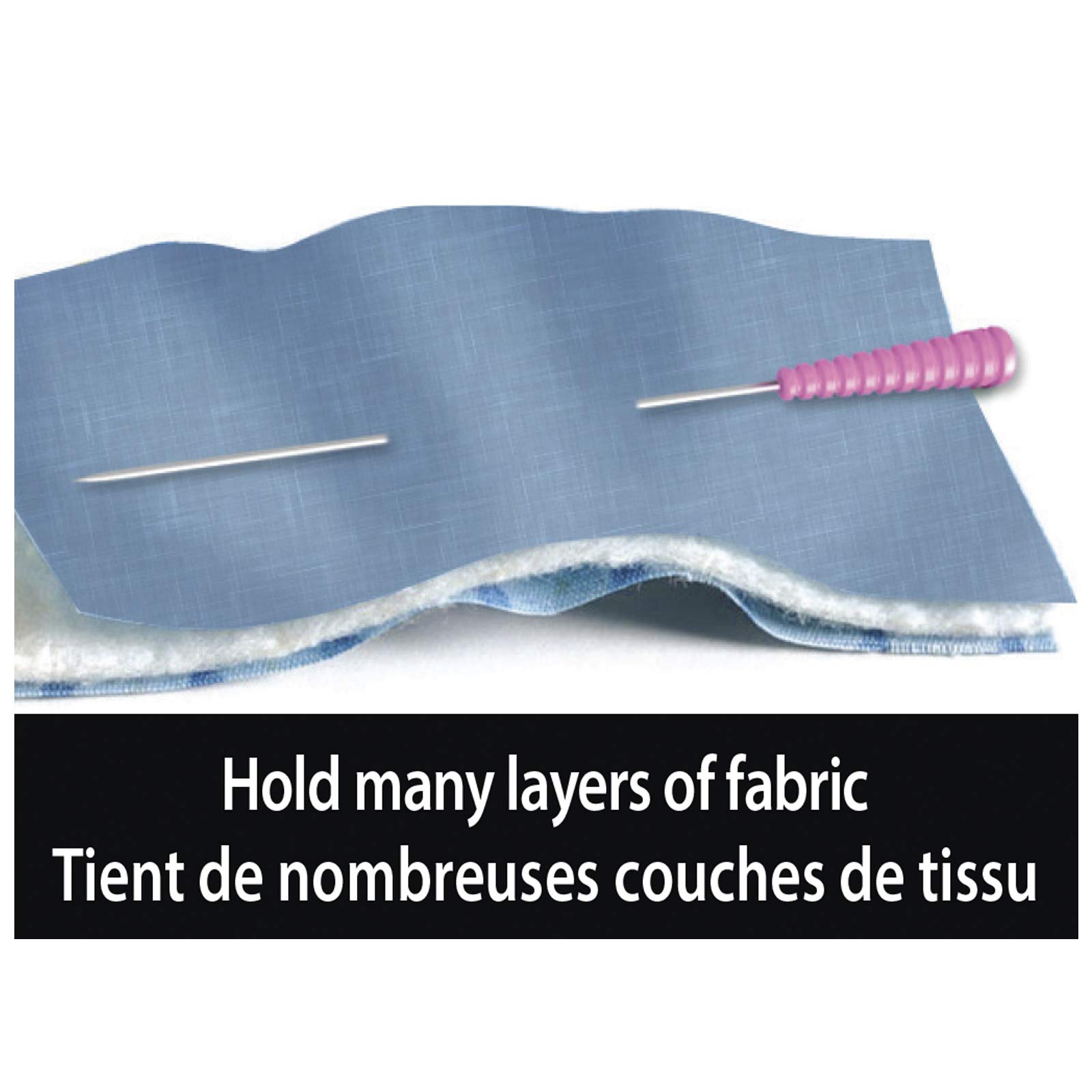 Alfileres De Costura Con Cabeza Plana Y Agarre Cómodo | 50 Unidades | Resistentes Al Calor, Ideales Para Telas Finas