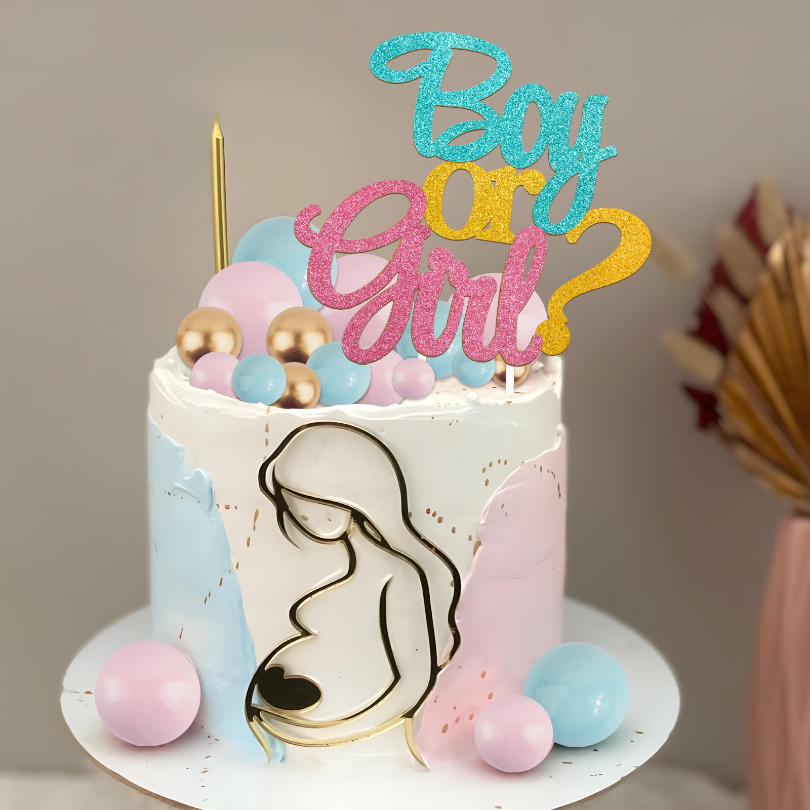 37 Pièces Mini Toppers Décoratifs Pour Gâteau – Boules En Mousse Rose, Or, Blanc (2-4 Cm), Avec Carte "Happy Birthday"