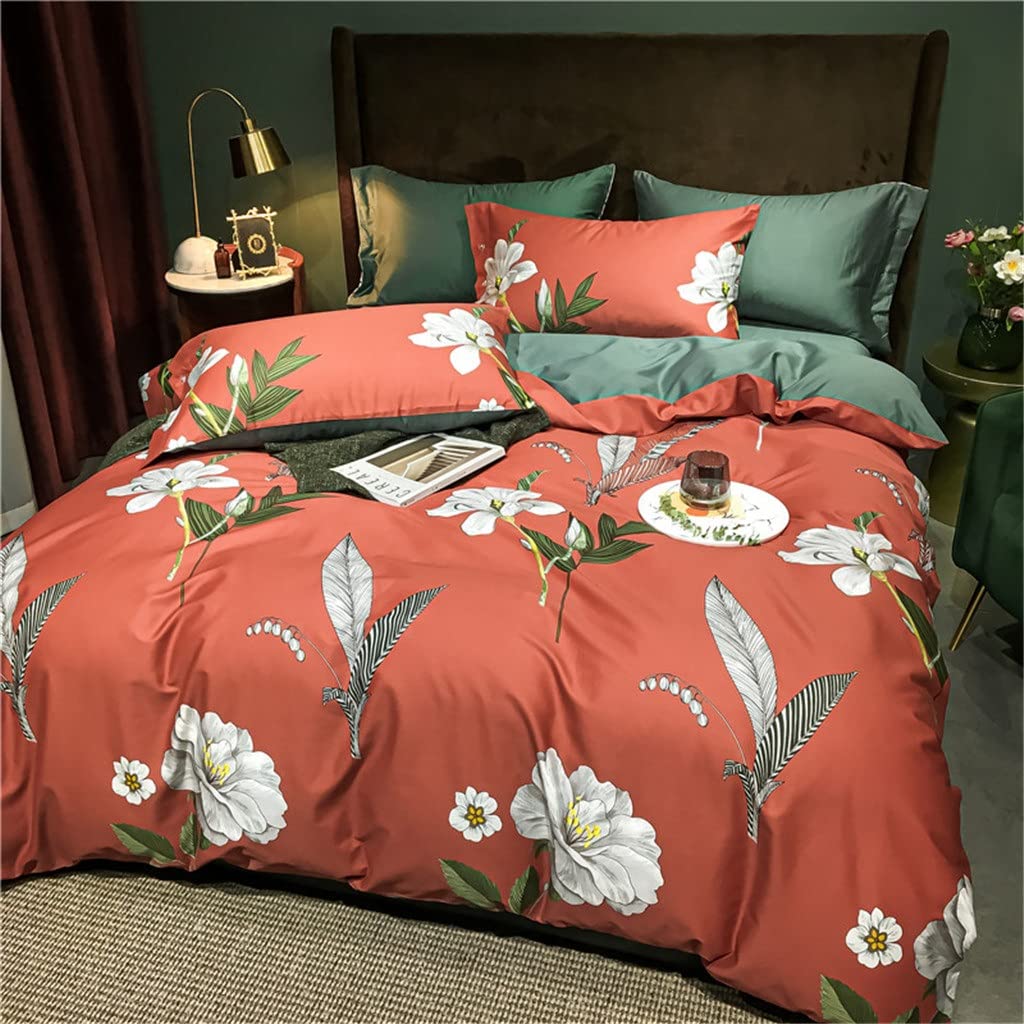 Housse de couette coton égyptien à fleurs exotiques pour une ambiance de suite d'hôtel de luxe