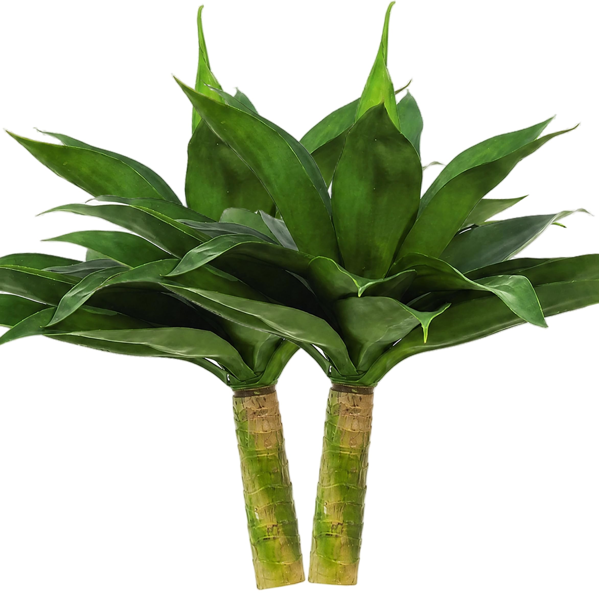 Neptuiby 2Pcs Faux Agave Plant, Realistic Low Maintenance Artificial Agave Plant with 29 Leaves Outdoor Indoor for Home Yard Garden, Green, 21.3x26.8 Inch
