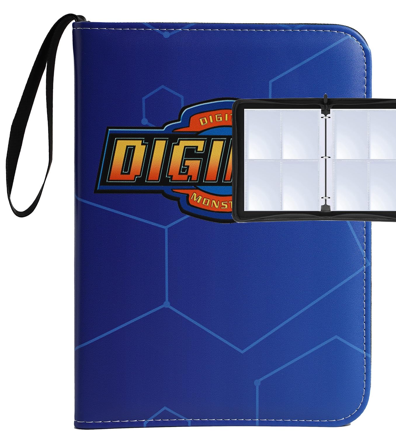 Leatherette 4 Pocket Trading Card Binder Album Holder Pages Folder  Protector for Digimon Trading Cards Digital Monsters TCG