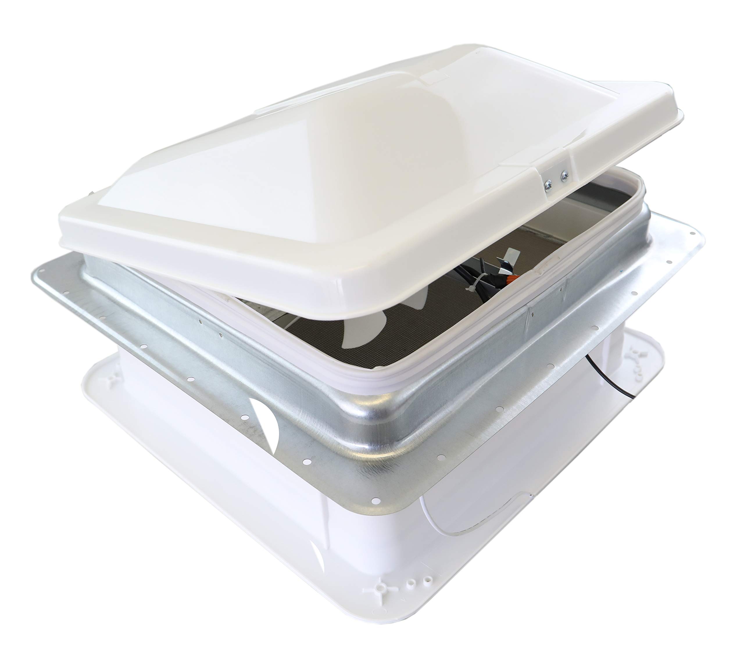 Buy Class A Customs 71112A5 RV Roof Vent 12 Volt Powered Fan w/White