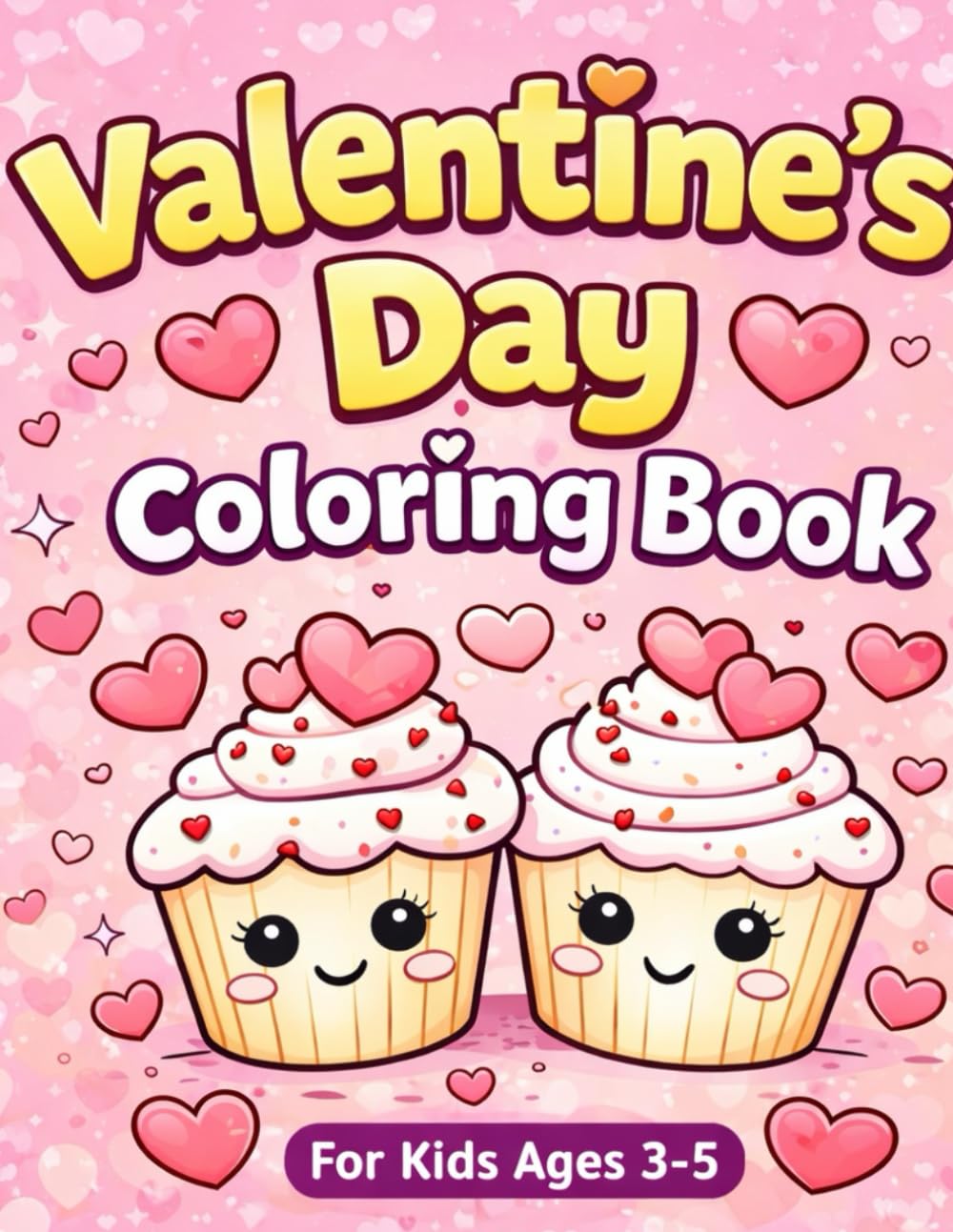 Valentine's Day coloring book for kids: A Sweet, Easy, Fun and Adorable Valentine Coloring Pages with Hearts, Animals and Loving Designs for Toddlers and Preschoolers Age 3-5