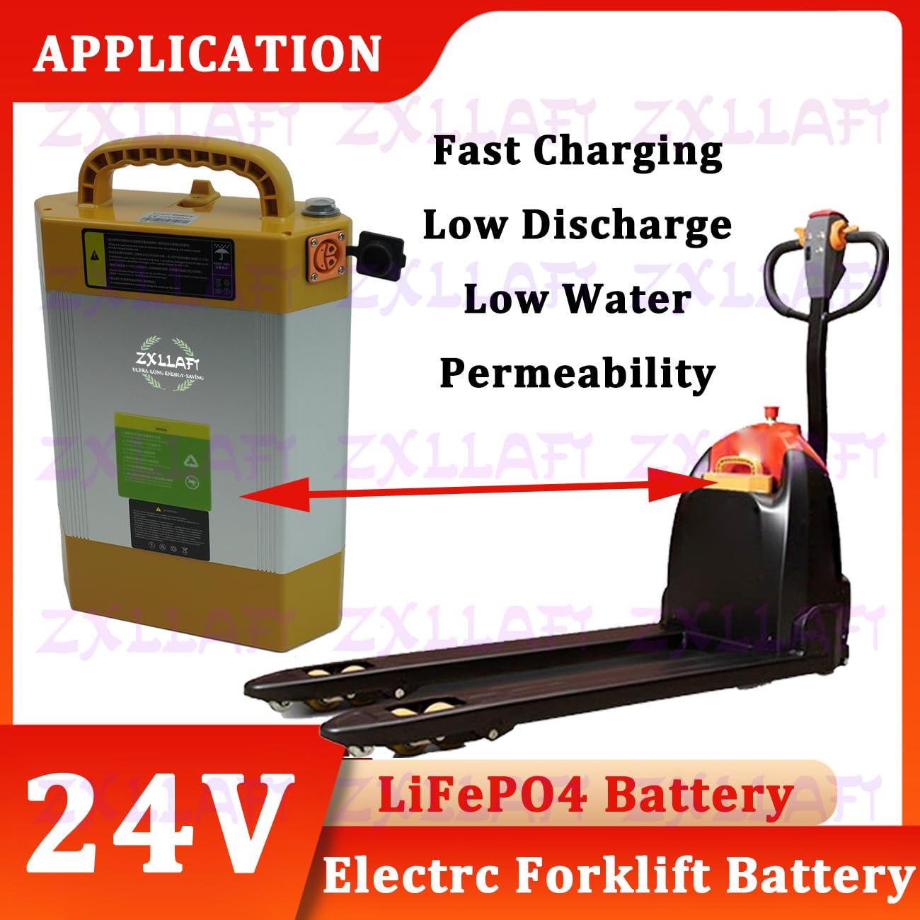 Batteria Carrello elevatore Elettrico 24V 48V con Can Batteria al Litio per transpallet CBD15JLI2 Batterie LiFePO4 per movimentatore telescopico CBD20JLI2