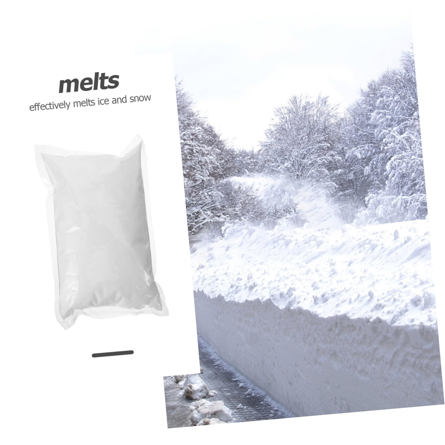 ibasenice 1 Paquete Descongelante de Nieve Ecológico Rápido y Eficaz para Remoción de Hielo Carreteras Calles Residenciales y Áreas Comerciales