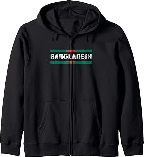 Bangladesh Flag Vintage Bangladeshi Roots Bangladeshi Pride Zip Hoodie