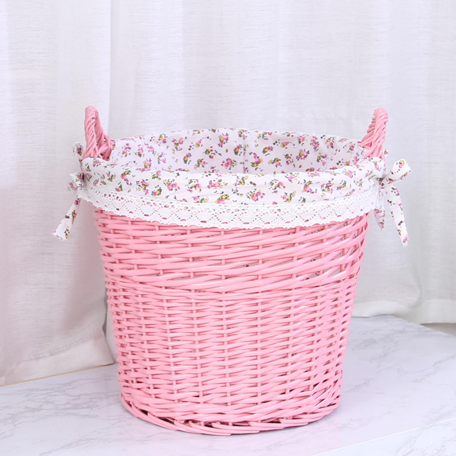 Pure Handmade Willow Woven Storage Basket, Large Capacity Bathroom Laundry Basket, Household Sundry Toys Laundry Bin, Multi-Functional Dirty Clothes Basket