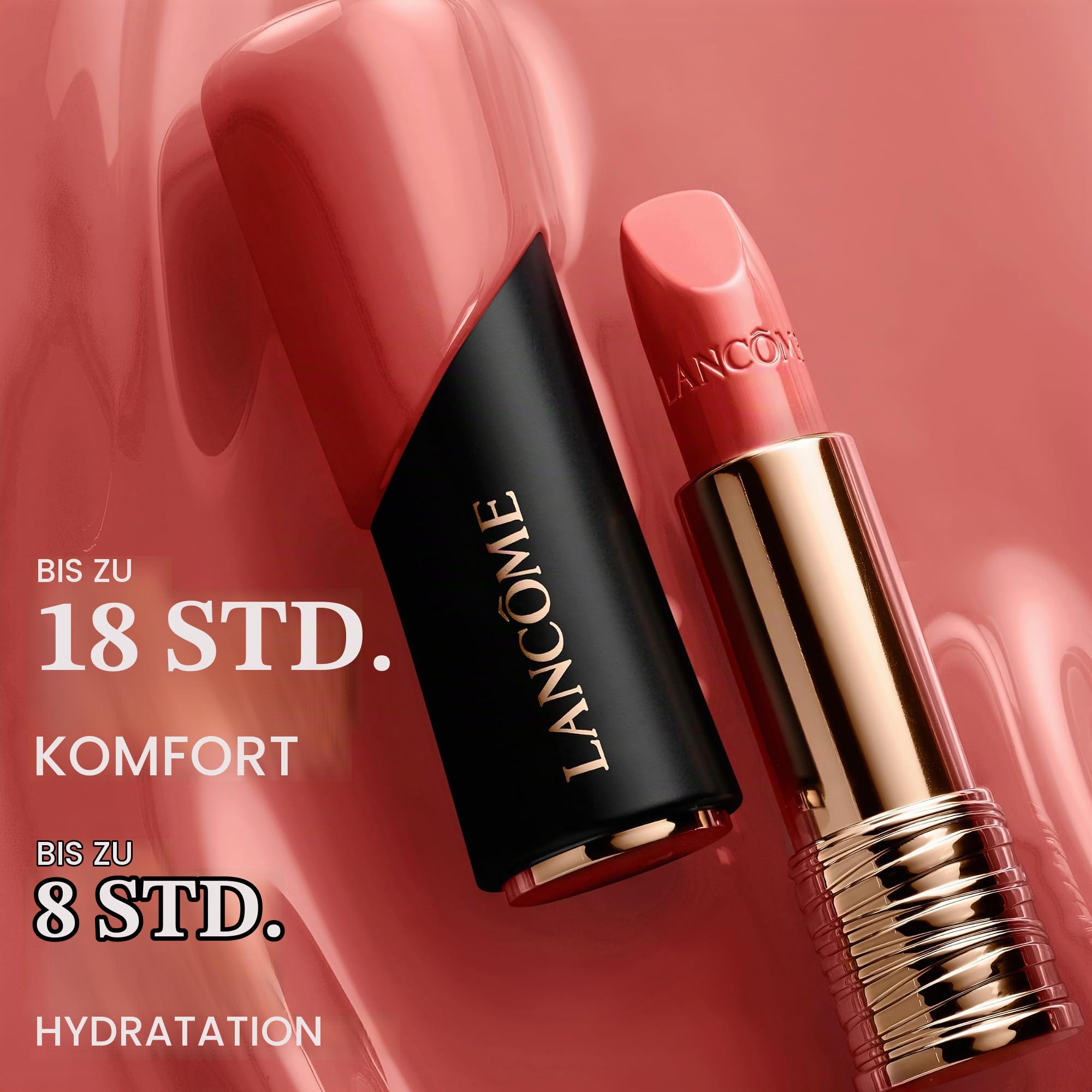 Lancôme L'Absolu Rouge Cream Lippenstift, 118 French-Cœur, feuchtigkeitsspendende Formel, für geschmeidige Lippen, kombinierbar mit Lip Liner und Lipgloss, 4,5g