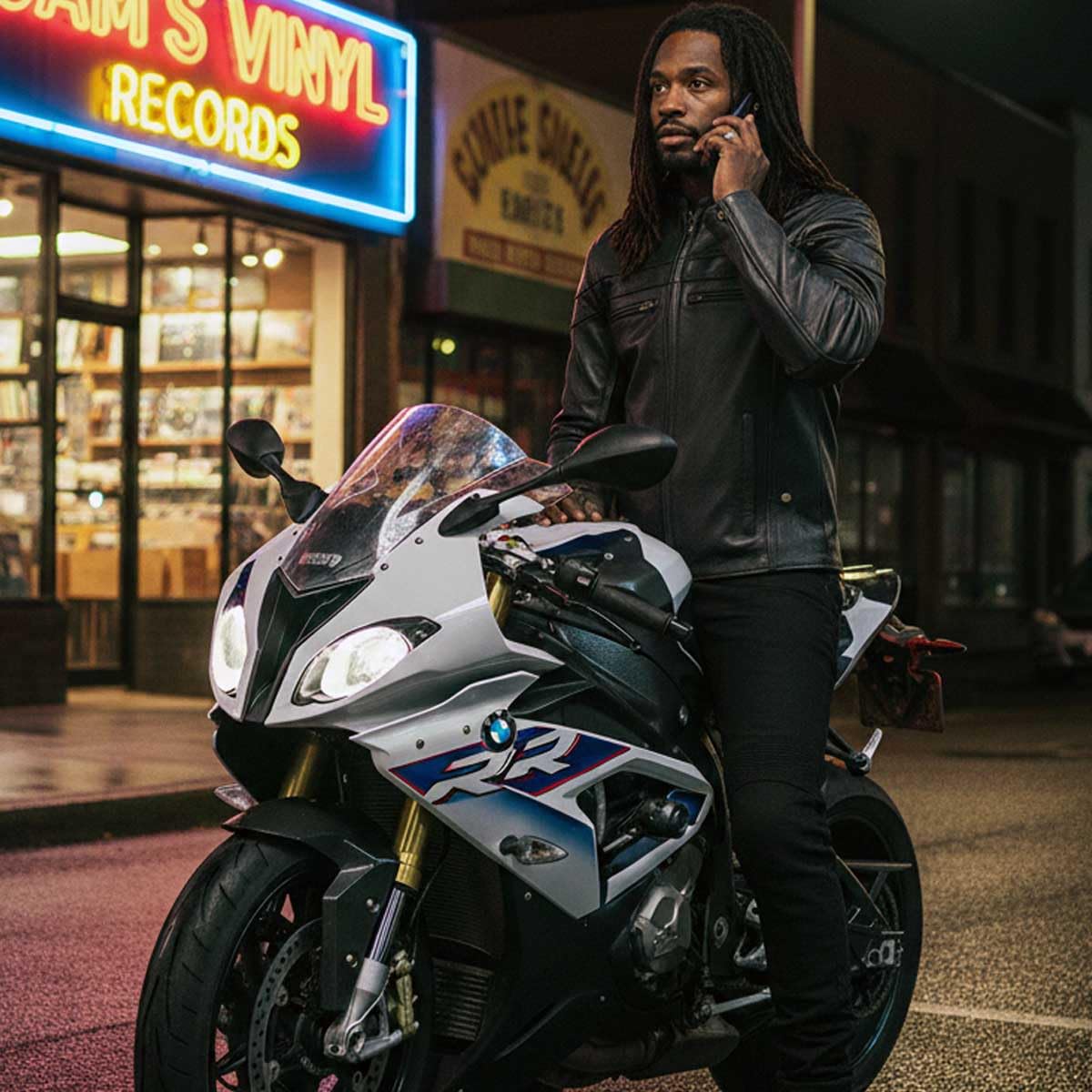 Milwaukee Mens Premium Leather Vented Scooter Jacket — view 7