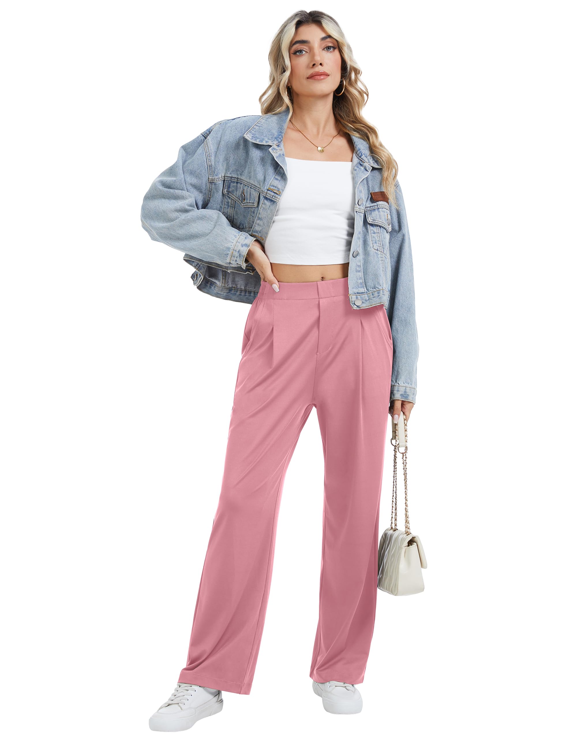 Desol - Leggings da allenamento a vita alta da donna, 63,5 cm/71,1 cm, lunghezza intera, per yoga, con fascia ventrale e supporto per il sedere